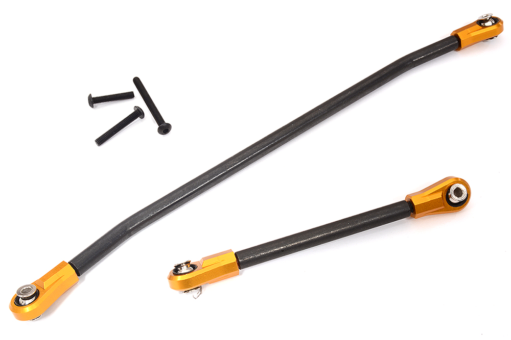 C32405ORANGE Alloy Machined HD Steering Links(2) for Losi 1/8 LMT & LMT 2.0 4WD Monster Truck - Image 1