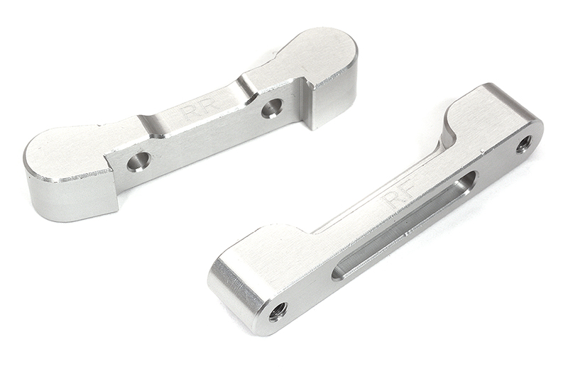 C32406SILVER Machined Rear Pivot Blocks 3.5 Degree Toe for Losi 1/10 2WD 22S Drag - Silver - Image 1