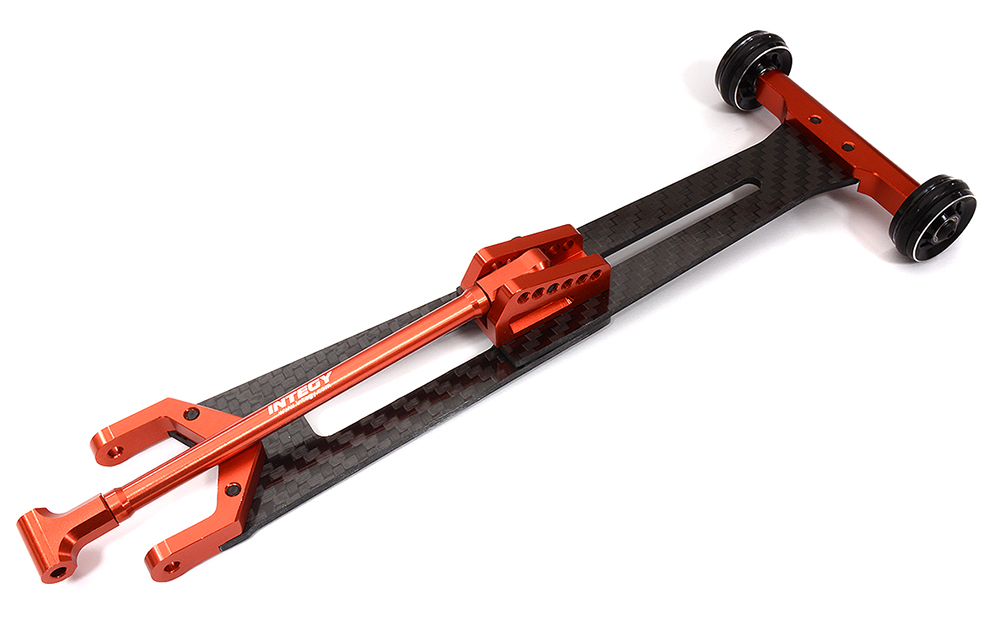 C32407RED CF Composite Alloy Wheelie Bar for Losi 1/10 2WD 22S Drag L=152 to 207mm - Image 1