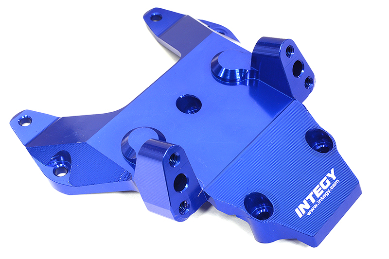 C32408BLUE Billet Machined Front Bulkhead for Losi 1/10 2WD 22S Drag, SCT & ST - Image 1