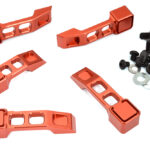 Billet Machined Realistic Red Handle Set (5) for Axial 1/6 SCX6 Jeep JLU 250004