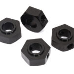 Billet Machined 17mm Hex Wheel Adapters for Axial 1/6 Scale SCX6, Black 252011