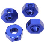 Billet Machined 17mm Hex Wheel Adapters for Axial 1/6 Scale SCX6, Blue 252011