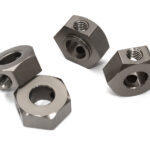 Billet Machined 17mm Hex Wheel Adapters for Axial 1/6 Scale SCX6, Grey 252011