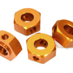 Billet Machined 17mm Hex Wheel Adapters for Axial 1/6 Scale SCX6, Orange 252011