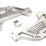 Silver Billet Machined Front Shock Towers for Axial SCX6 1/6 Scale 251001