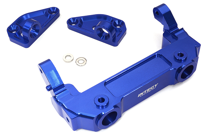 C32424BLUE Blue Billet Machined Front Bumper & Body Mounts for Axial SCX6 1/6 Scale 251008 - Image 1