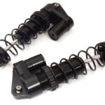 Black Billet Machined Piggyback Shocks Pair for Traxxas 1/10 Maxx 4S 8961
