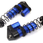 Blue Billet Machined Piggyback Shocks Pair for Traxxas 1/10 Maxx 4S Trucks 8961