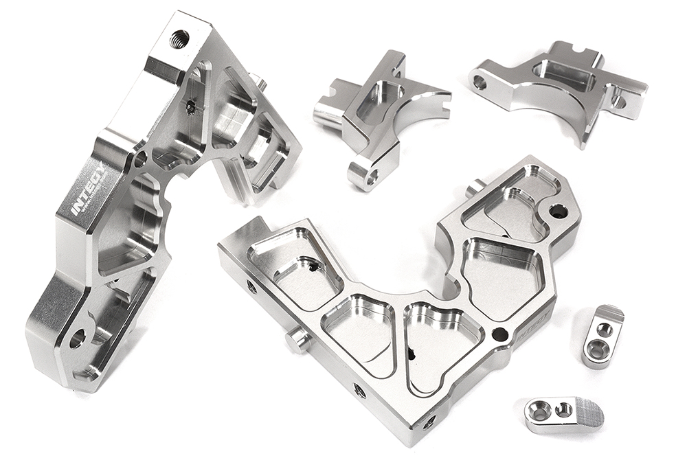 C32429SILVER Billet Machined Rear Bulkhead Set for 1/5 DBXL-E 2.0 4WD - Image 1