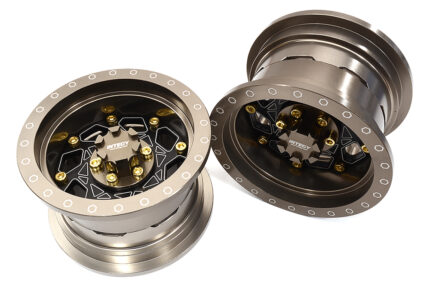 Billet Machined 8 Spoke Alloy Wheel Upgrade Kit (1-pair) for 1/6 SCX6 45001