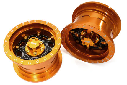 Billet Machined 8 Spoke Alloy Wheel Upgrade Kit (1-pair) for 1/6 SCX6 45001