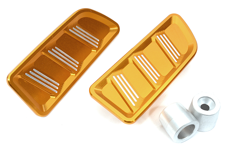 C32435ORANGE Billet Machined Realistic Front Hood Vents for Axial 1/6 JLU Wrangler 250004 - Image 1
