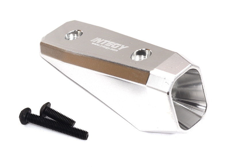 C32437SILVER Machined Realistic T2 Exhaust Tip for Arrma 1/7 Limitless All-Road ARA320518 - Image 1