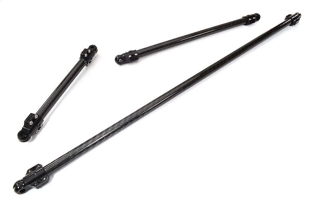 C32441BLACK CF Chassis Brace Set for 1/5 Kraton 4X4 8S BLX ARA340550-52, require ARA320481 - Image 1