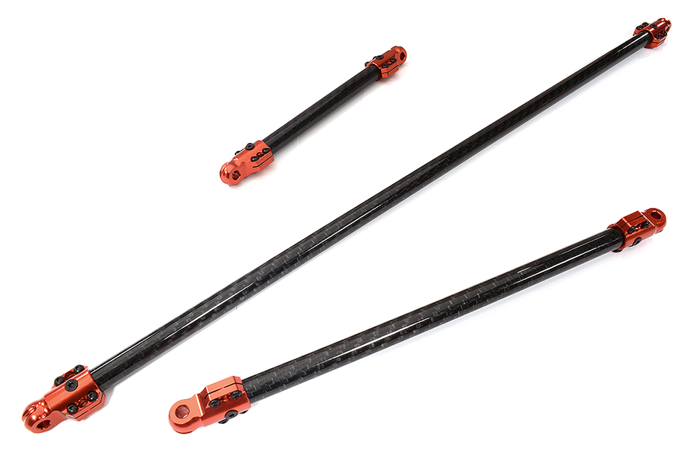 C32441RED CF Chassis Brace Set for 1/5 Kraton 4X4 8S BLX ARA340550-52, require ARA320481 - Image 1