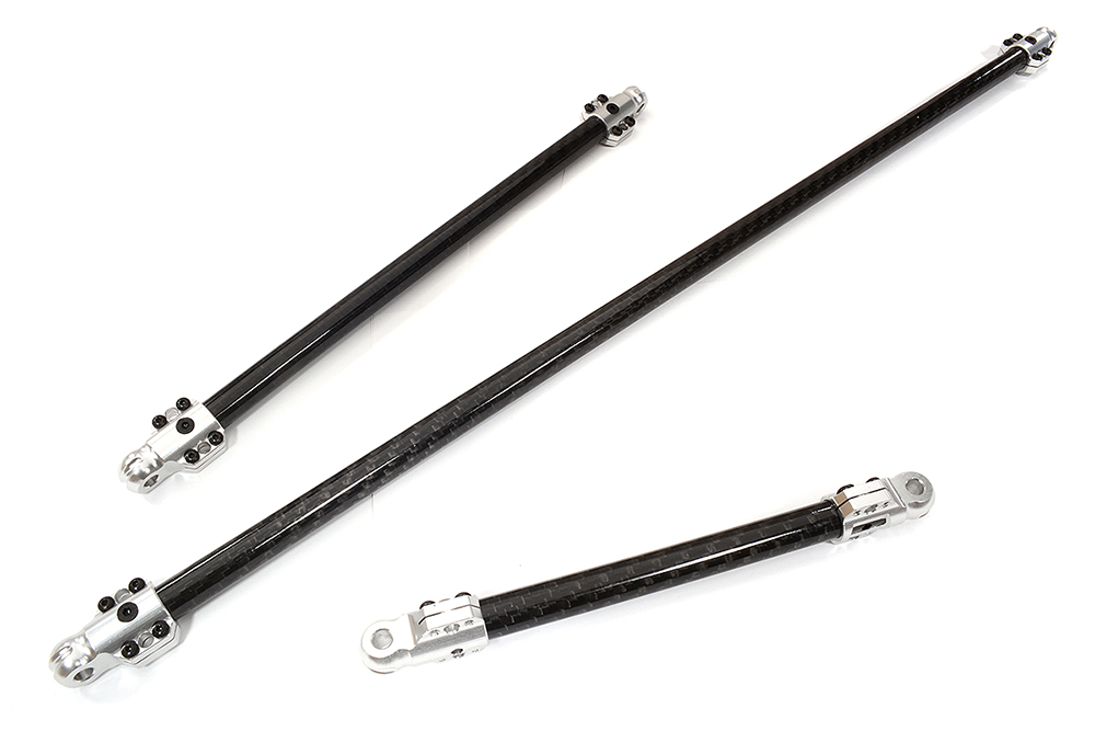 C32441SILVER CF Chassis Brace Set for 1/5 Kraton 4X4 8S BLX ARA340550-52, require ARA320481 - Image 1