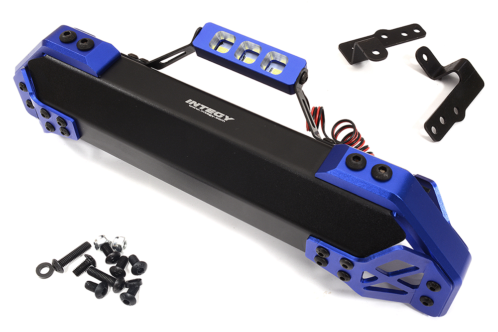 C32446BLUE Realistic Metal Front Bumper Kit w/ LED for Traxxas X-Maxx 4X4 7735 - Image 1