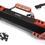 Red Metal Front Bumper Upgrade with LED Lights for Traxxas X-Maxx 4X4 7735