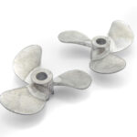 Alloy 36mm 3-Blade Propeller 4mm Shaft LH-RH Set for RC Boat