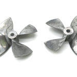 Alloy 60mm 4-Blade Propeller 4mm Shaft LH-RH Set for RC Boat