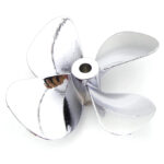 Zinc Metal 55mm 4-Blade Propeller 4mm Shaft for RC Boat