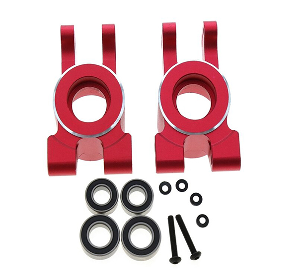C32472RED Alloy Machined Rear Hub Carriers for Traxxas 1/8 Sledge 4WD Monster Truck 9552 - Image 1