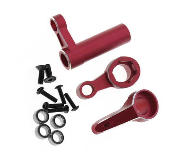 C32473RED Machined Steering Bellcrank Set for Traxxas 1/8 Sledge 4WD Monster Truck 9545 - Image 1