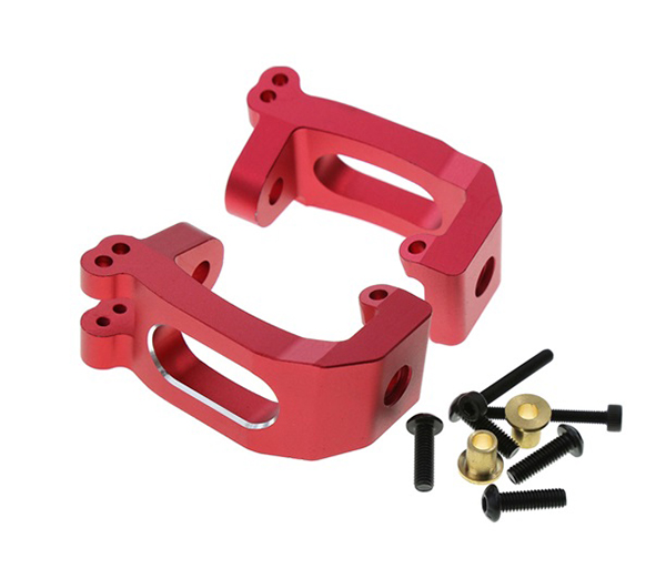 C32474RED Alloy Machined Caster Blocks for Traxxas 1/8 Sledge 4WD Monster Truck 9532 - Image 1