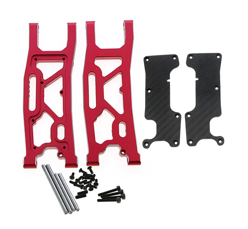 C32481RED Alloy Machined Rear Suspension Arm Set for Traxxas 1/8 Sledge 4WD 9533 9534 - Image 1