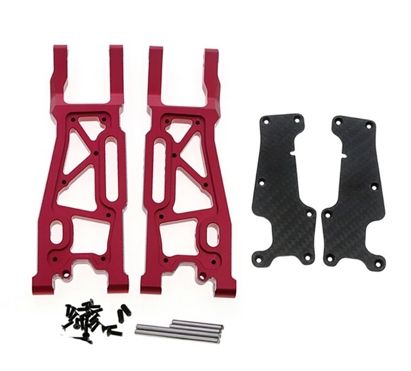 C32482RED Alloy Machined Front Suspension Arm Set for Traxxas 1/8 Sledge 4WD 9530 9531 - Image 1