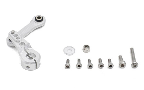 C32486SILVER Steering Servo Horn & Linkage for Traxxas 1/8 Sledge 4WD Monster Truck 9526 9544 - Image 1