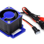 Blue 39x39x28mm HD Cooling Fan w/ Alloy Mount for Traxxas 1/8 Sledge