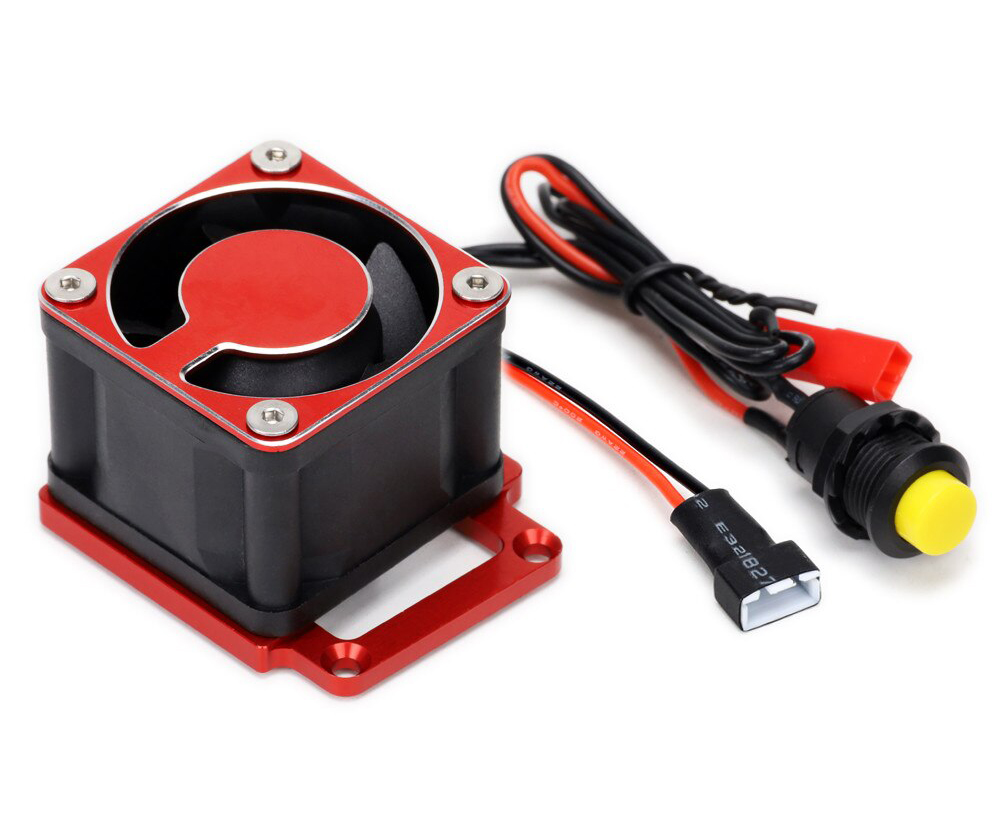 C32508RED Red 39x39x28mm HD Cooling Fan w/ Alloy Mount for Traxxas 1/8 Sledge - Image 1