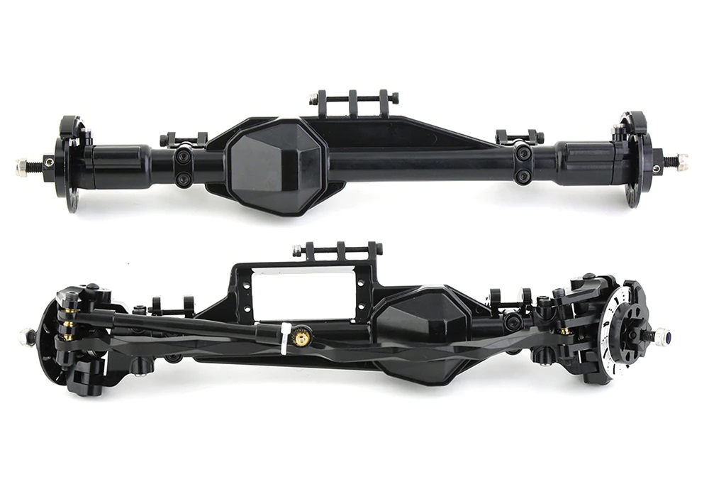 C32509BLACK Complete Front & Rear Alloy Axles w/ Internals for Axial 1/10 RBX10 Ryft 4WD - Image 1