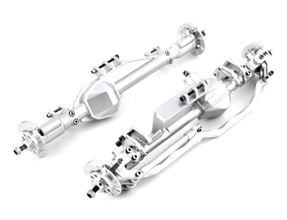 C32509SILVER Complete Front & Rear Alloy Axles w/ Internals for Axial 1/10 RBX10 Ryft 4WD - Image 1