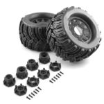 Tires, Wheels & Inserts MK24 Style w/ 14mm & 17mm Hex for 1/8 Size 2pcs OD=165mm