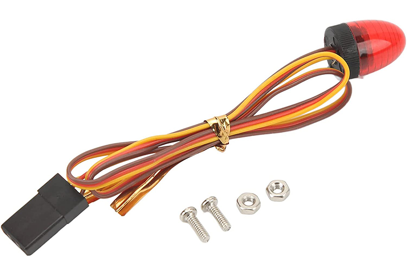 C32518RED Realistic Roof Top Blue Flashing Light LED 10x15mm Size Red Plastic Housing - Image 1