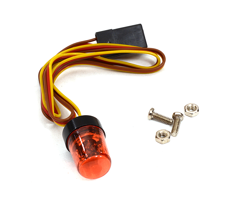 C32519RED Realistic Roof Top Blue Flashing Light LED 9x15mm Size Red Plastic Housing - Image 1