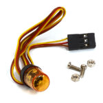 Realistic Roof Top Blue Flashing Light LED 9x15mm Size Yellow Plastic Housing