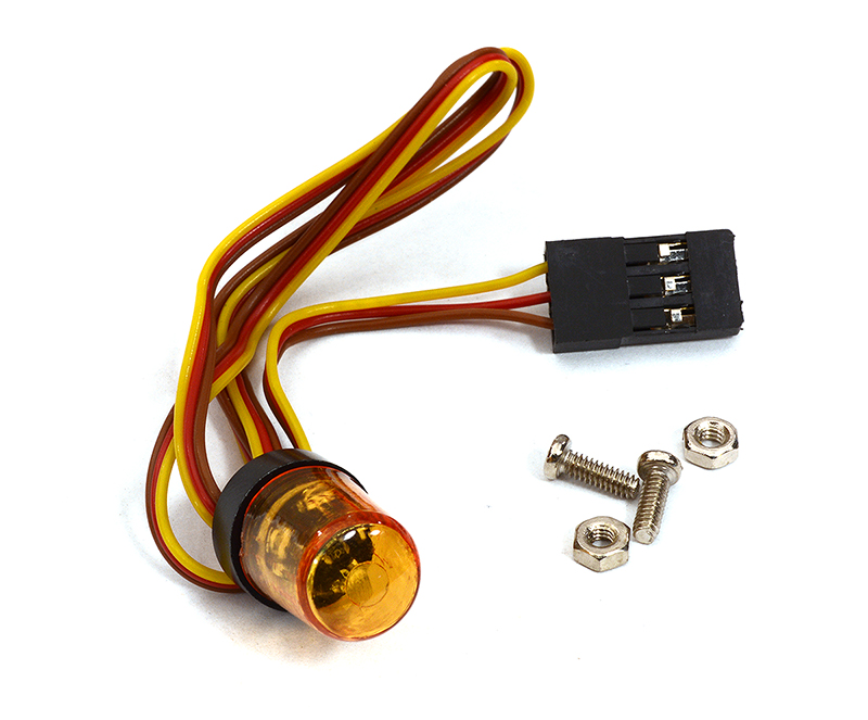 C32519YELLOW Realistic Roof Top Blue Flashing Light LED 9x15mm Size Yellow Plastic Housing - Image 1