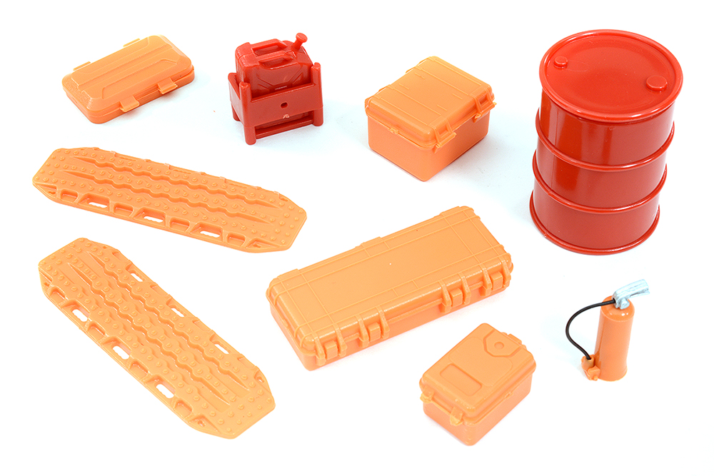 C32522ORANGE Realistic Model 1/24 Scale Accessories Set for Off-Road Crawler - Image 1