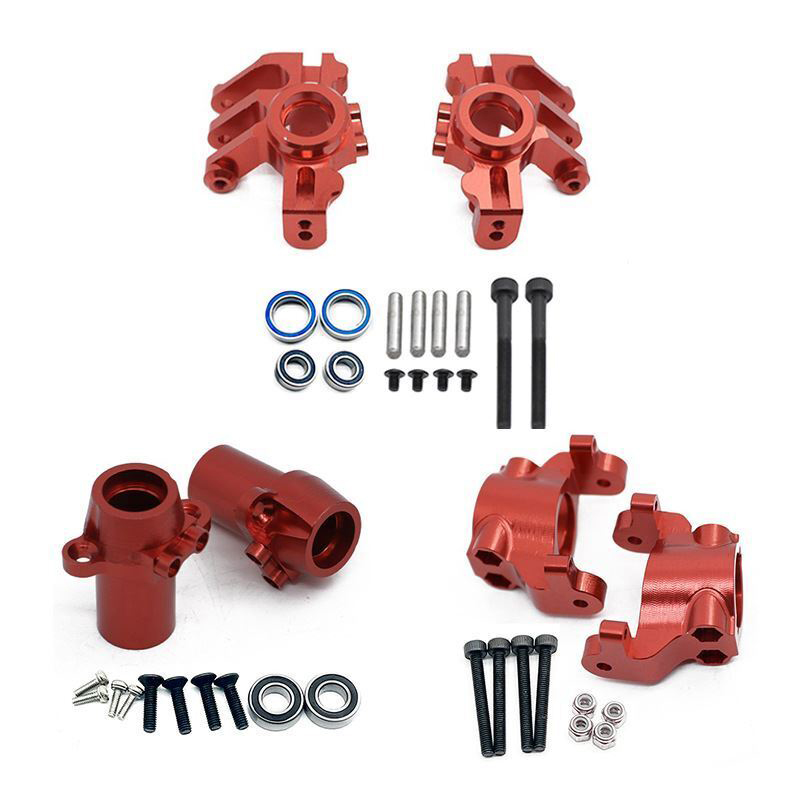 C32530RED Alloy Steering, Caster Blocks & Rear Hubs for Axial 1/10 RBX10 Ryft 4WD - Image 1