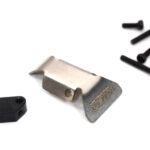 Black Alloy Machined Front/Rear Skid Plate w/ Mount for Axial 1/24 Scale SCX24