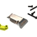 Green Alloy Machined Front/Rear Skid Plate w/ Mount for Axial 1/24 Scale SCX24