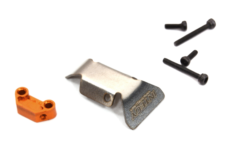 C32543ORANGE Alloy Machined F/R Skid Plate w/ Mount for Axial 1/24 SCX24 - Image 1