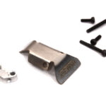 Silver Alloy Machined Front/Rear Skid Plate w/ Mount for Axial 1/24 Scale SCX24