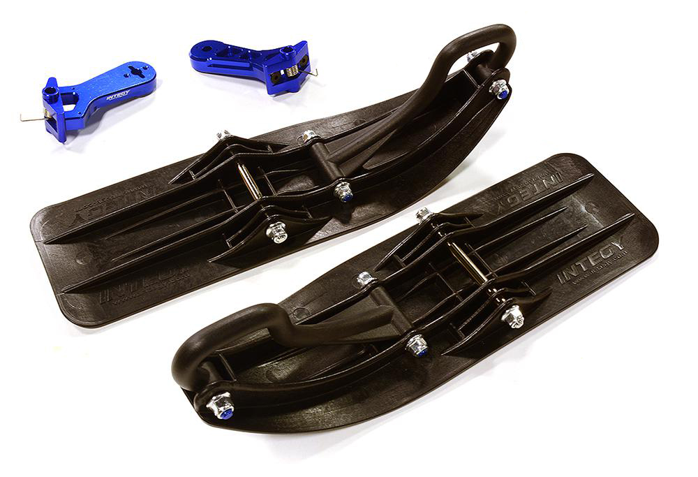C32550BLUE Blue Front Sled Attachment Conversion Kit for Losi 1/5 DBXL-E 2.0 4WD (for RWD) - Image 1