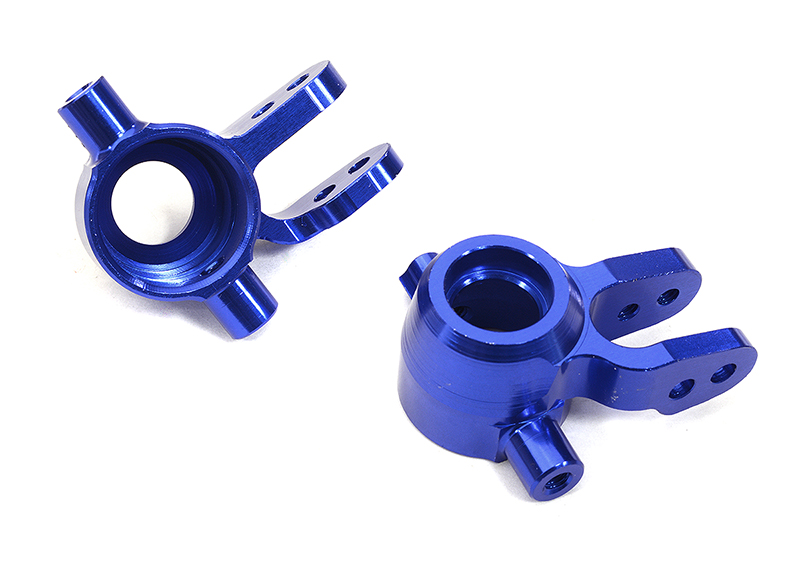C32559BLUE Billet Machined Steering Knuckles Upgrade for Traxxas 1/10 Scale Hoss 4X4 6837 - Image 1