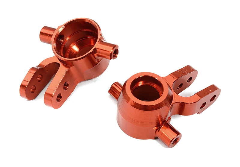 C32559RED Billet Machined Steering Knuckles Upgrade for Traxxas 1/10 Scale Hoss 4X4 6837 - Image 1